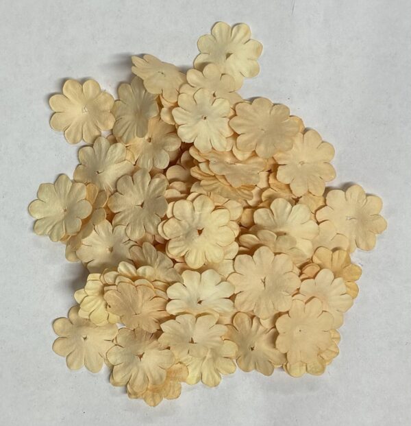 Reprint Mini Papirblomster 20 mm 100 stk Creme