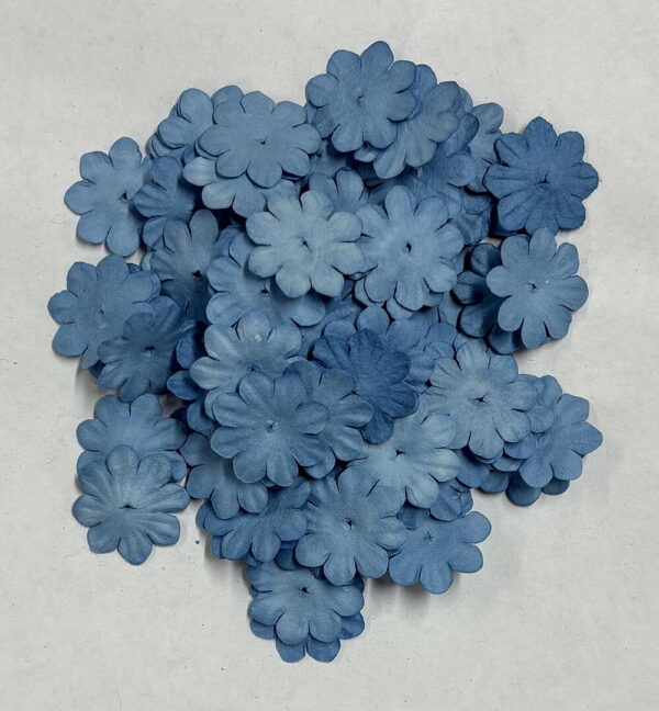 Reprint Mini Papirblomster 20 mm 100 stk Dusty Blue
