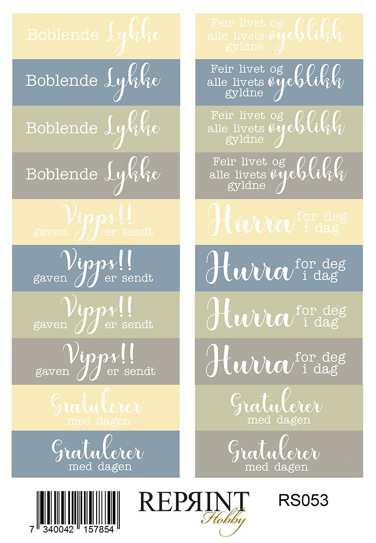 Reprint - Summer Meadow - Tekst Klistremerker - Bilde 1