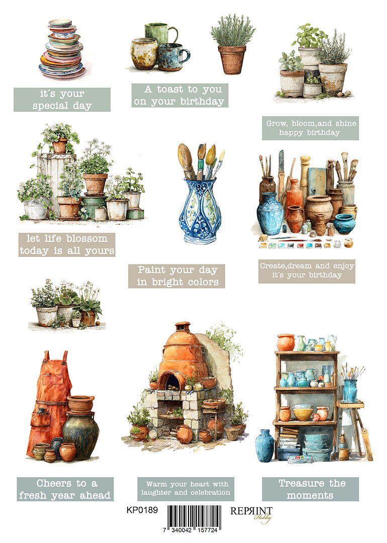 Reprint The Pottery - A4 Klippeark - Bilde 1