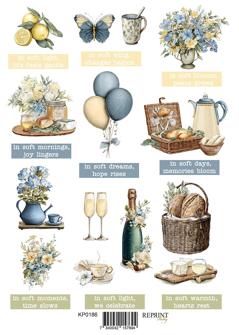 Reprint Summer Meadow - A4 Klippeark - Bilde 1
