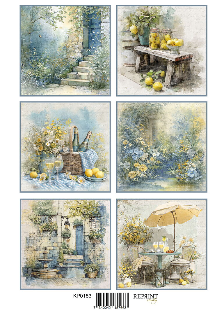 Reprint Summer Meadow Tags - A4 Klippeark - Bilde 1