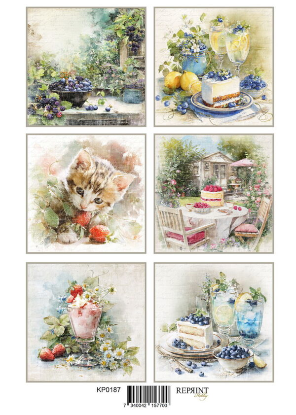 Reprint Summer Garden Tags - A4 Klippeark