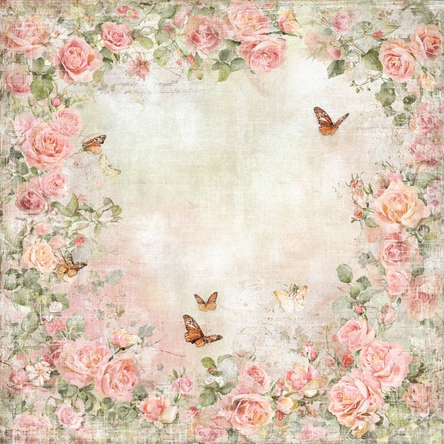 Reprint Summer Garden Collection - Butterflies and roses RP0751 - Bilde 1