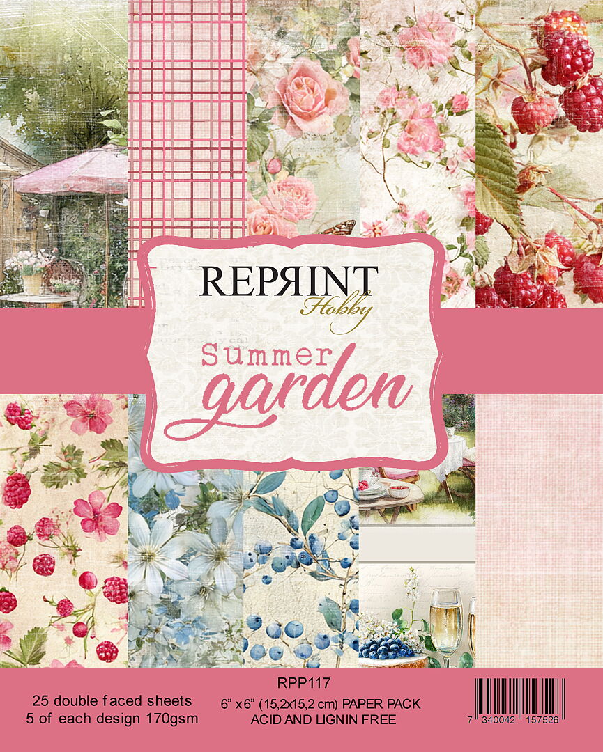 Reprint Summer Garden - 6x6 Blokk - Bilde 1