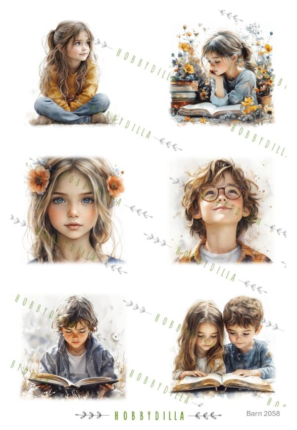 Motivark Barn 2058 M Barn som Leser