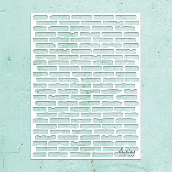 Mintay Kreativa - 6 x 8 Stencil - Brick Wall