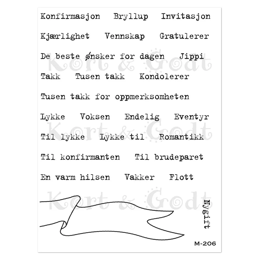 Kort & Godt Stempel - Små ord 2068 - Bilde 1