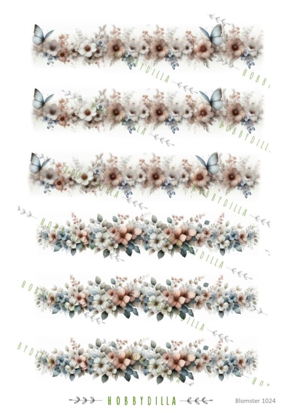 Motivark Blomster 1024 M Blomsterborder