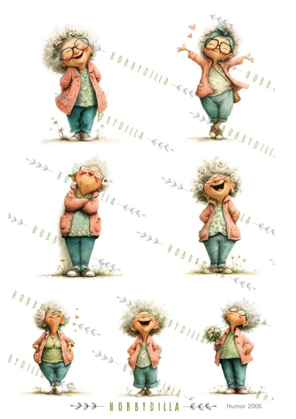 Motivark Humor 2006 M Blide damer rosa