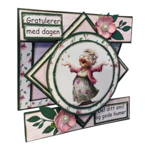 Kit 34 Kort med åpen front - Glad dame - Bilde 2