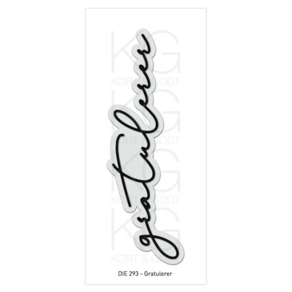 Kort & Godt Dies - med skygge Gratulerer 2938