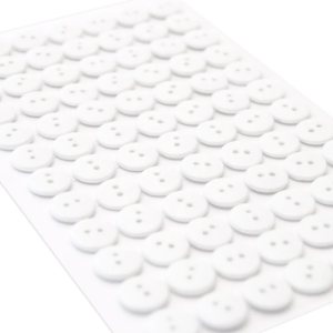 Stickers Knapp 10mm Hvit 4946