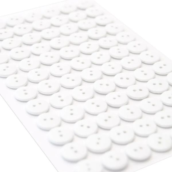 Stickers Knapp 10mm Hvit 4946