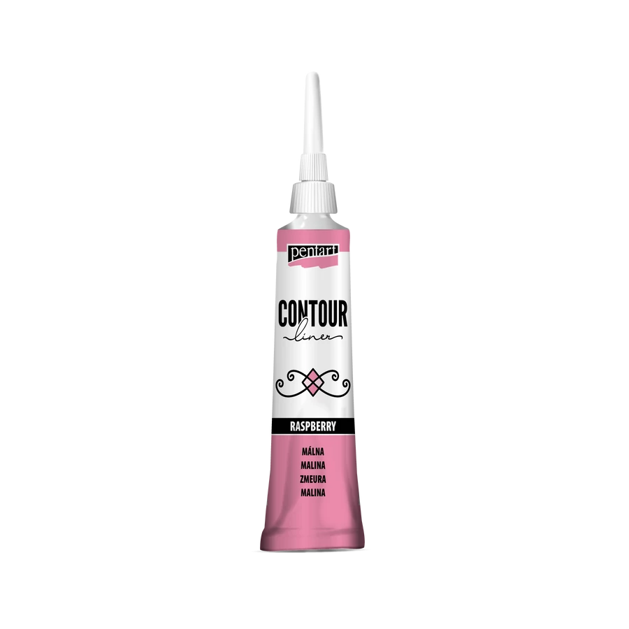 Pentart Contour liner 20 ml - Raspberry - Bilde 2