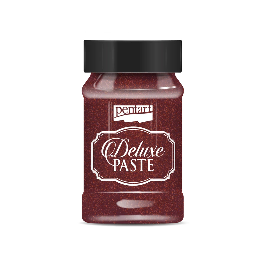 Pentart Deluxe paste 100 ml - Burgundy-gold - Bilde 1