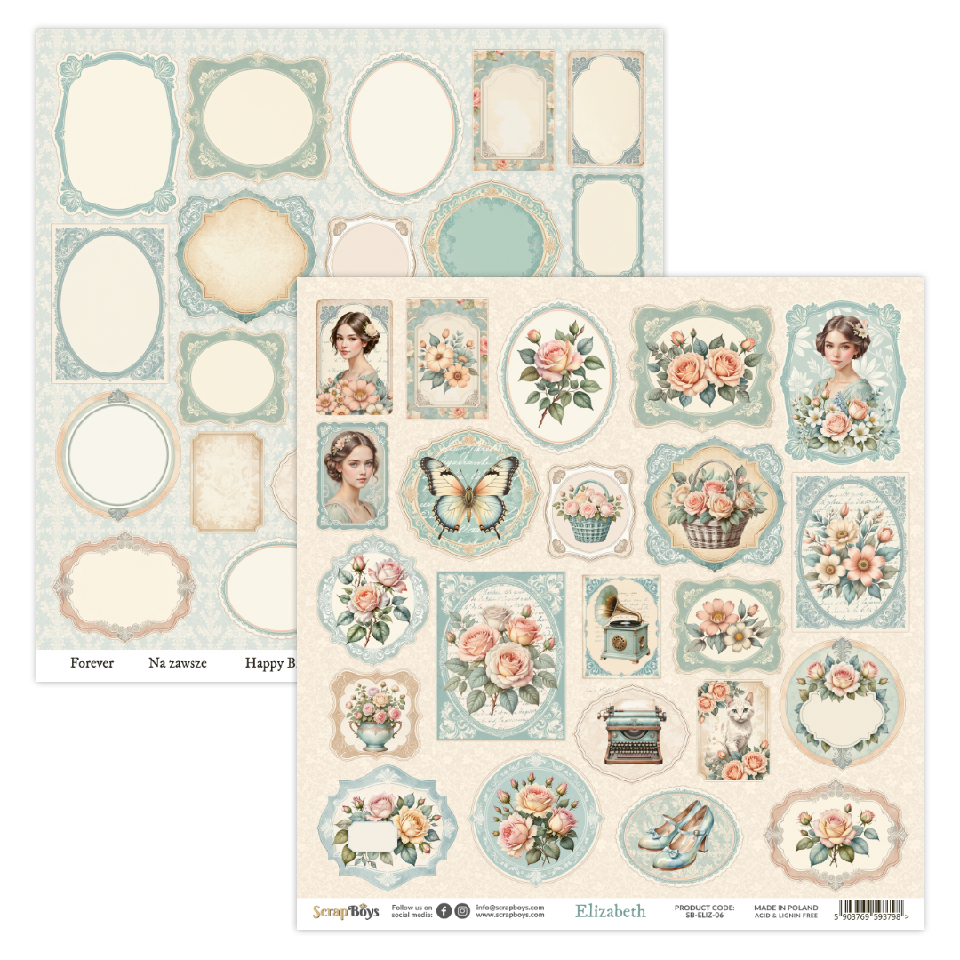 ScrapBoys Elizabeth  SB-ELIZ-06  Bildeark - Bilde 1