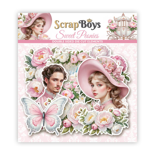 ScrapBoys Sweet Peonies SB-SWPE-12  Die Cuts 47pcs