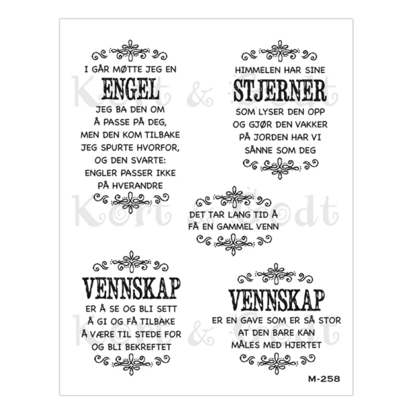 Kort & Godt Stempel - Vennskap 2586