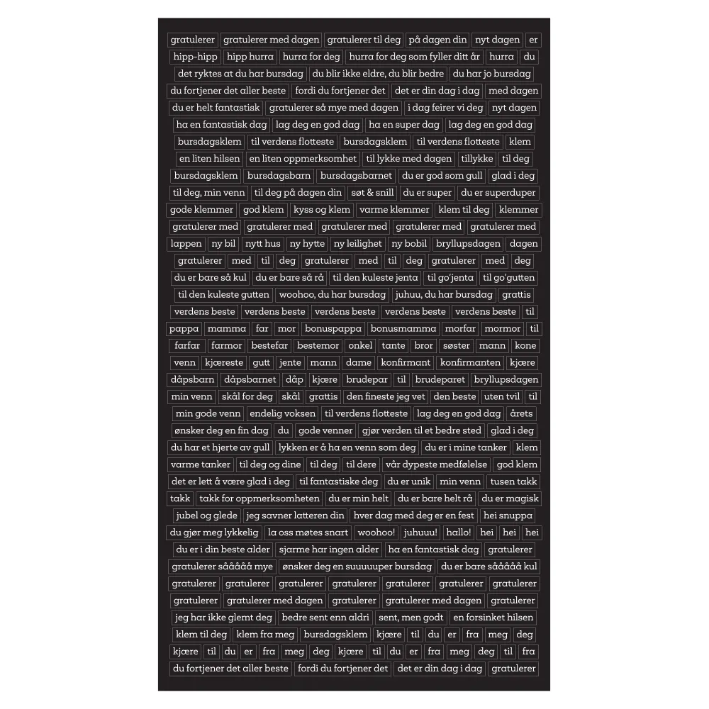 Stickers Diverse Sort 6211 - Bilde 1