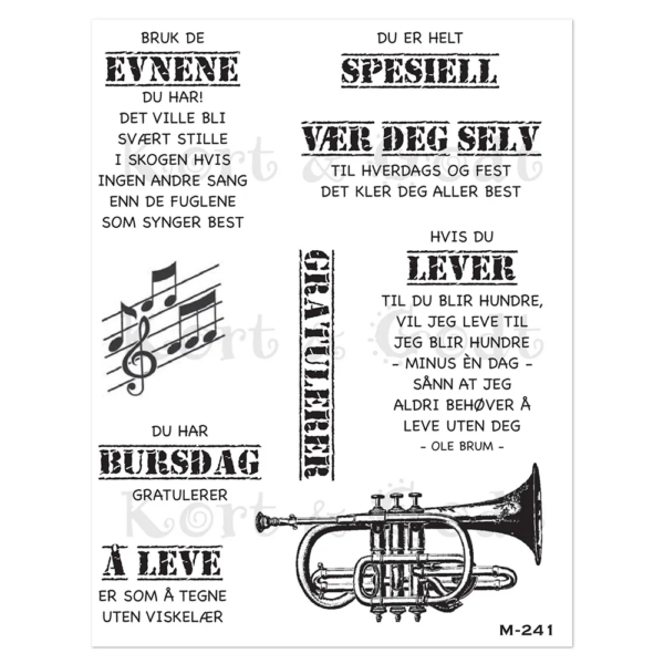 Kort & Godt Stempel - Musikk 2411