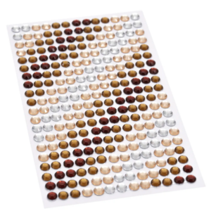 Halvperler Bling 6mm Mørkbrun/brun/lysbrun/klar 4217 - Bilde 1