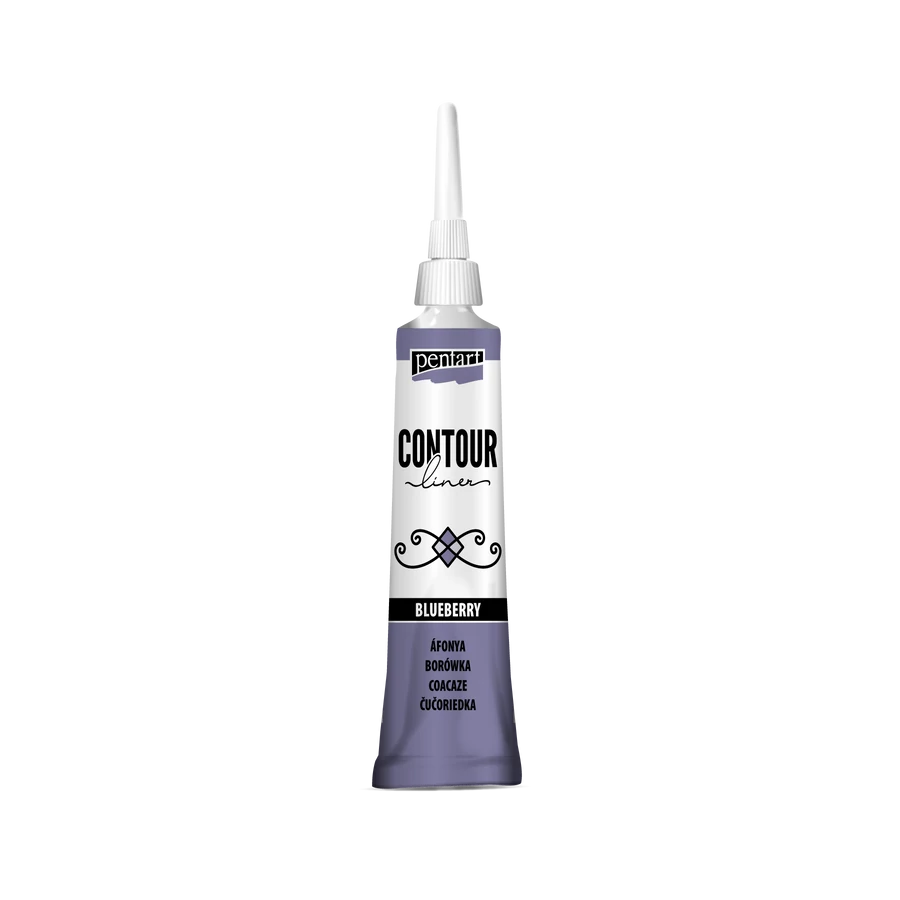 Pentart Contour liner 20 ml - Blueberry - Bilde 1