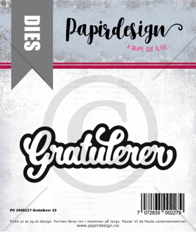 Papirdesign Dies Gratulerer 13 - Bilde 1