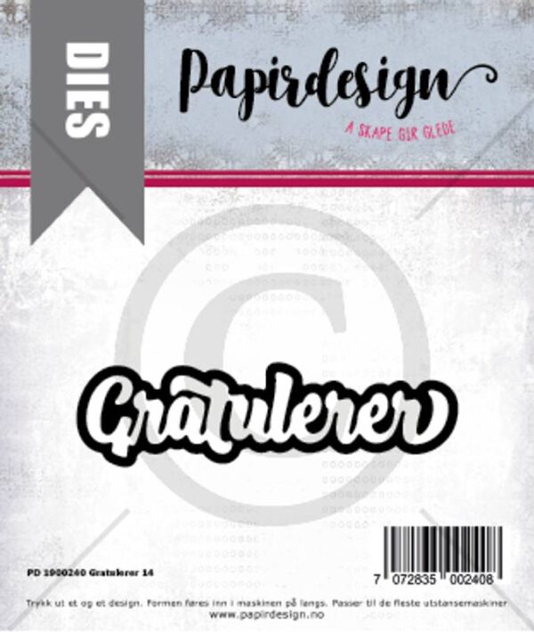 Papirdesign Dies - Gratulerer 14