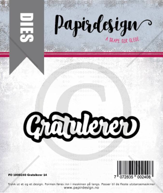 Papirdesign Dies - Gratulerer 14 - Bilde 1