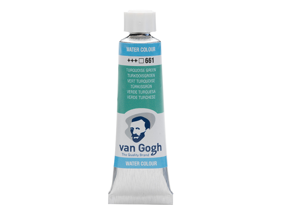 Van Gogh Akvarelltube 10ml – 661 Turquoise green - Bilde 1
