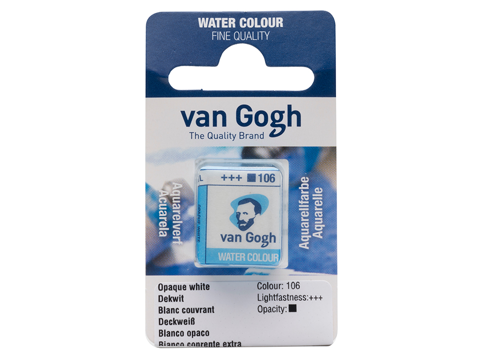 Van Gogh Akvarell Halfpan – 106 Opaque white - Bilde 1