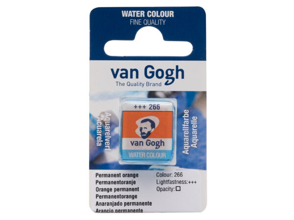 Van Gogh Akvarell Halfpan – 266 Permanent orange