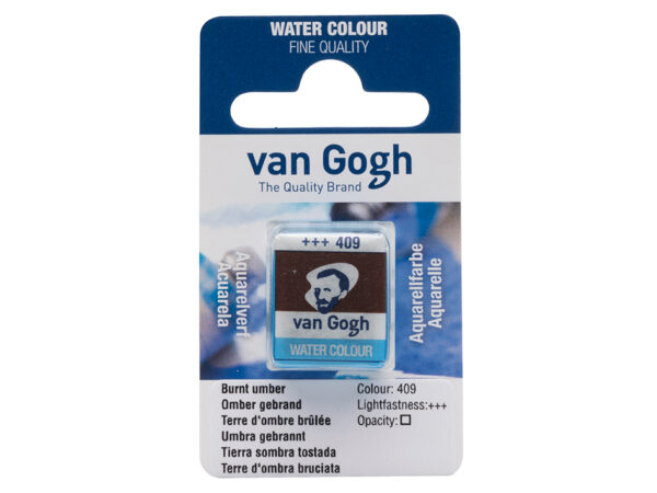 Van Gogh Akvarell Halfpan – 409 Burnt umber