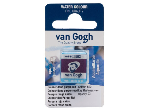 Van Gogh Akvarell Halfpan – 592 Quinacridone purple red