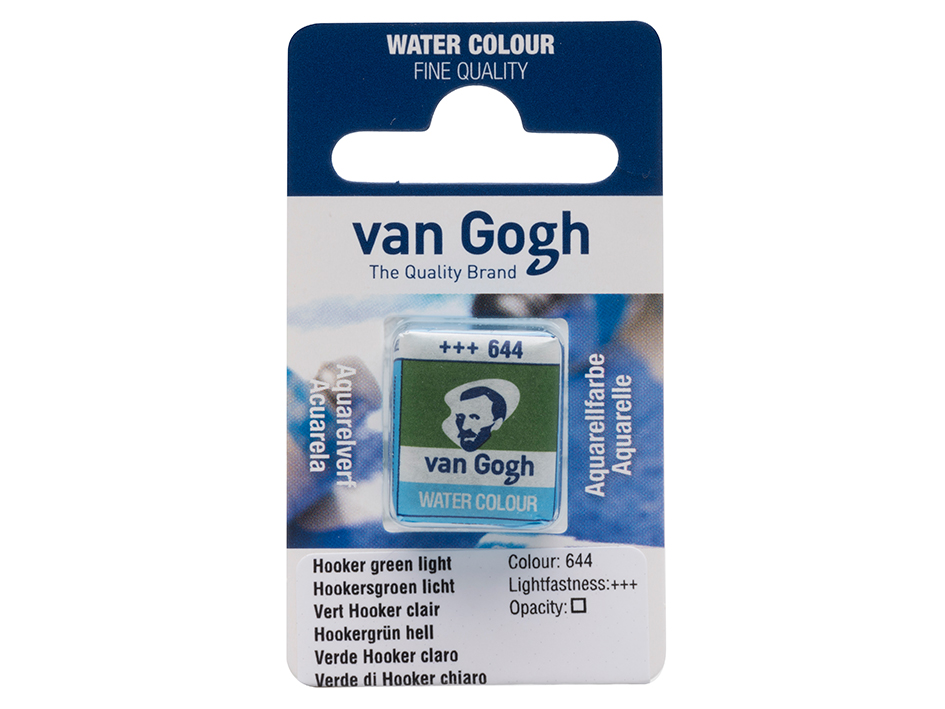 Van Gogh Akvarell Halfpan – 644 Hooker green lt. - Bilde 1