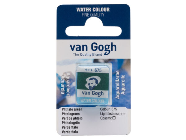 Van Gogh Akvarell Halfpan – 675 Phthalo green