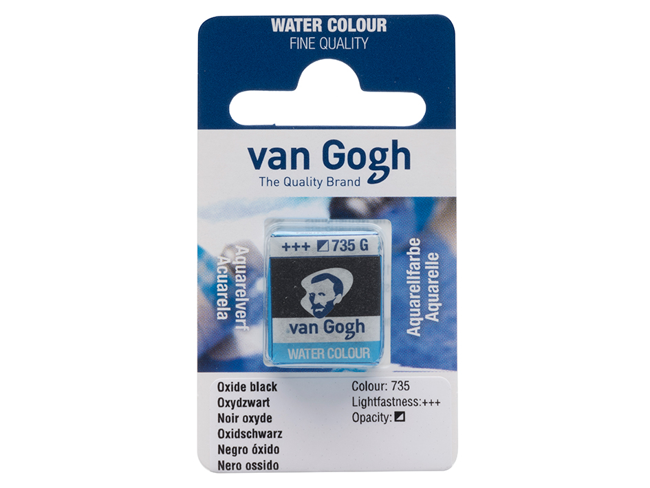 Van Gogh Akvarell Halfpan – 735 Oxide black - Bilde 1