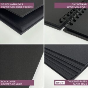 Clairefontaine Album Sort – 185g 40ark – 21x16cm - Bilde 4