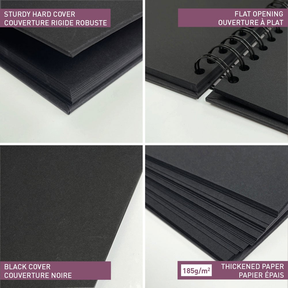 Clairefontaine Album Sort – 185g 40ark – 21x16cm - Bilde 4