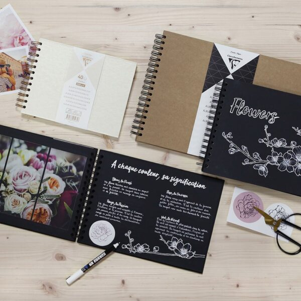 Clairefontaine Album Sort – 185g 40ark – 21x16cm