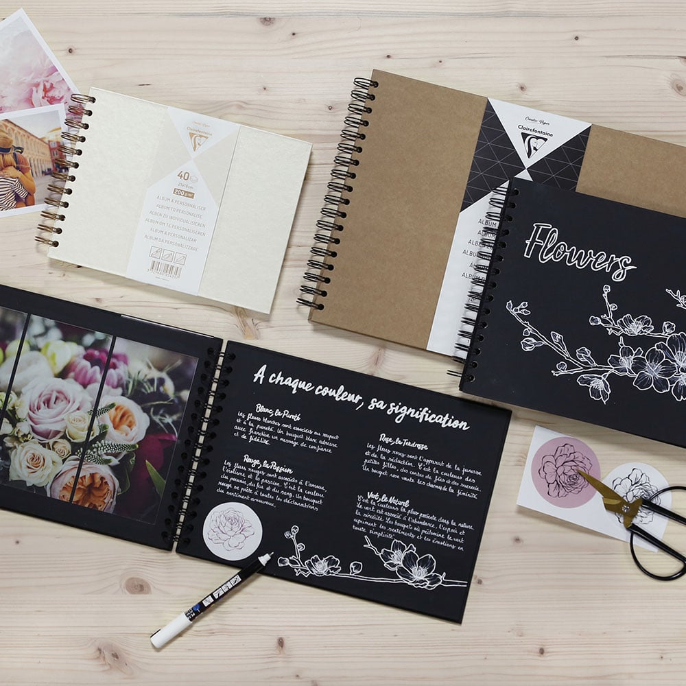 Clairefontaine Album Sort – 185g 40ark – 21x16cm - Bilde 3