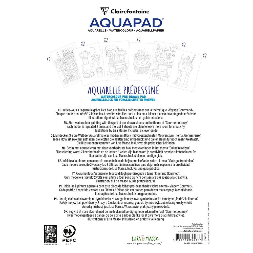 Aquapad Akvarellblokk 300g 16ark A5 – Gourmet - Bilde 2