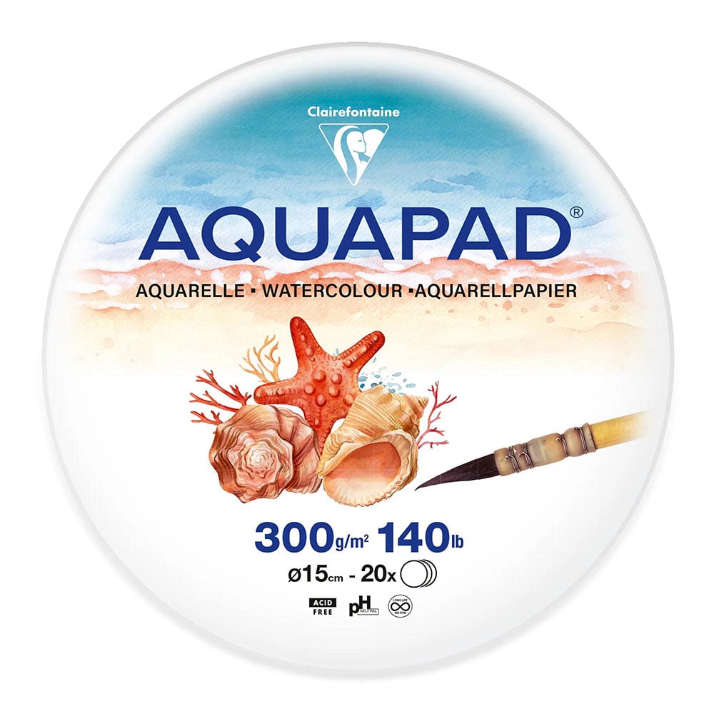 Aquapad Akvarellpapir Rund – 300g 20ark – Ø15cm - Bilde 1