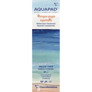 Aquapad Akvarellblokk Bokmerke – 20ark 300g – 6x20cm - Bilde 1