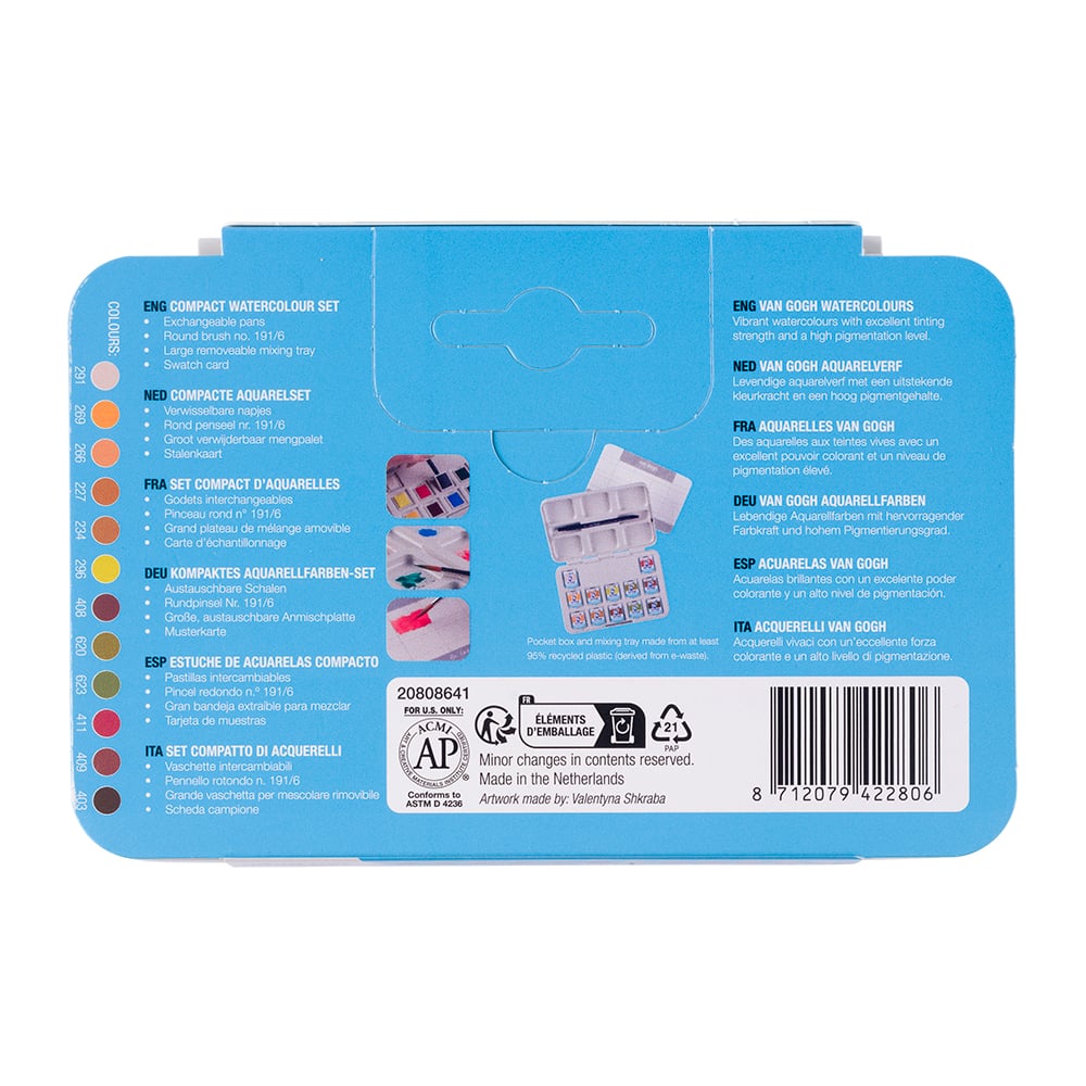 Van Gogh Akvarell Pocketbox Sett – Shades of Nature - Bilde 4