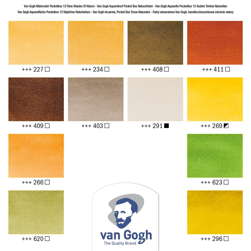 Van Gogh Akvarell Pocketbox Sett – Shades of Nature - Bilde 5