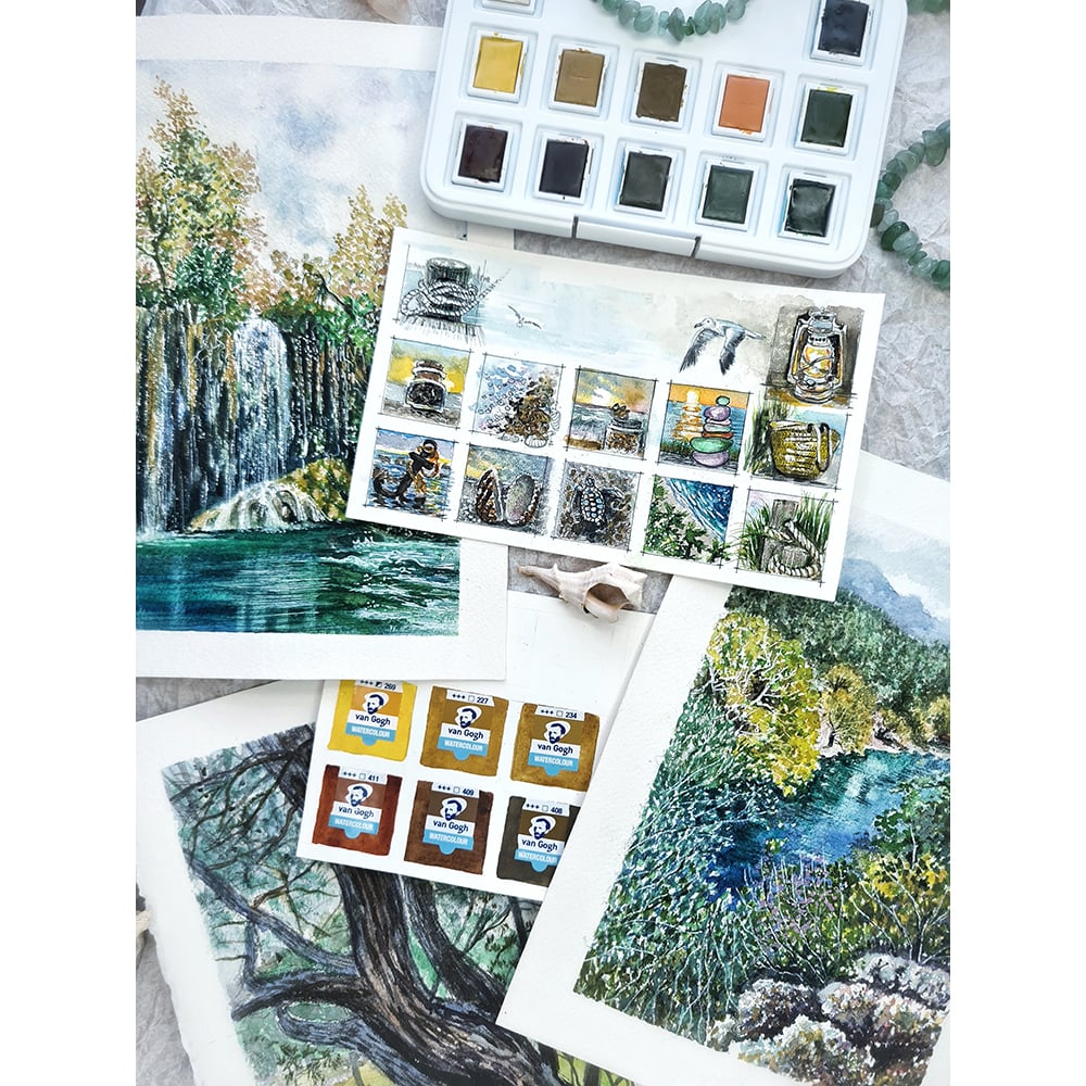 Van Gogh Akvarell Pocketbox Sett – Shades of Nature - Bilde 8
