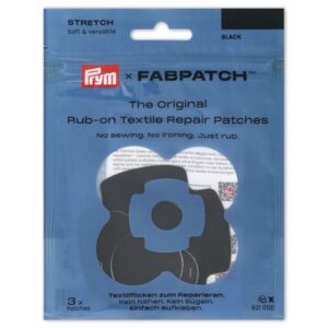 Prym x FabPatch Reparasjonslapp STRETCH – Sort – 3stk - Bilde 1