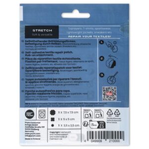 Prym x FabPatch Reparasjonslapp STRETCH – Sort – 3stk - Bilde 2